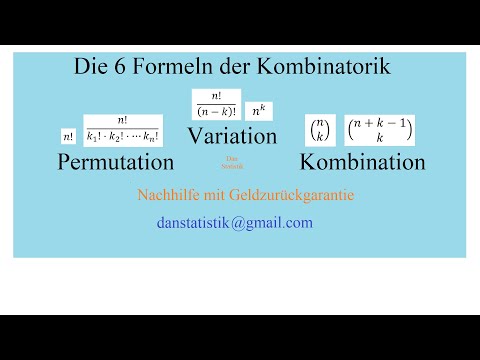 Video 1 Die 6 Formeln der Kombinatorik, die du unbedingt kennen musst