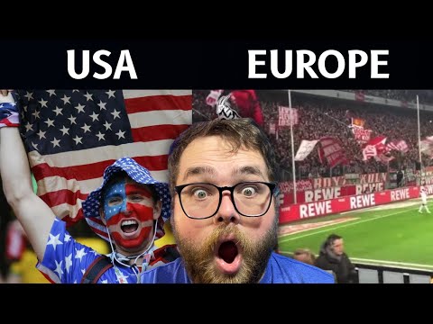 American is SHOOK after seeing European Football Fan Atmospheres