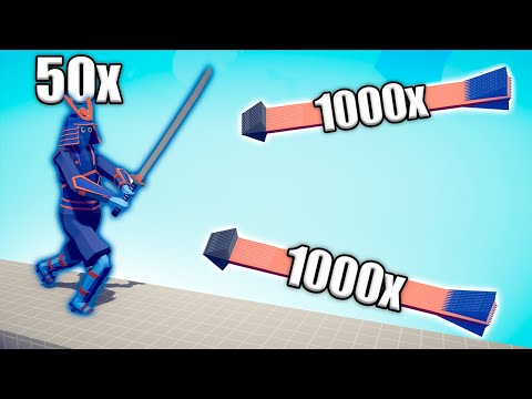 50x SAMURAI GIANT vs 1000x OVERPOWERED UNITS - TABS | Totally Accurate Battle Simulator 2023