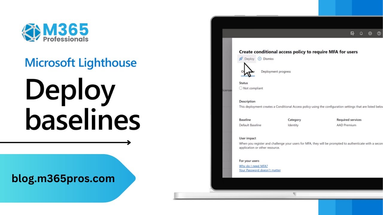 Deploy baselines -Microsoft 365 Lighthouse!