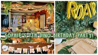 Sophie's 7th Dinosaur Birthday Party - Decor Haul + Set Up!