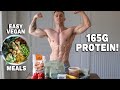HIGH PROTEIN Vegan Full Day of Eating (simple meals) **165g Protein**