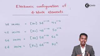 Electronic Configuration Of d block Elements - D and F Block Elements - Chemistry Class 12