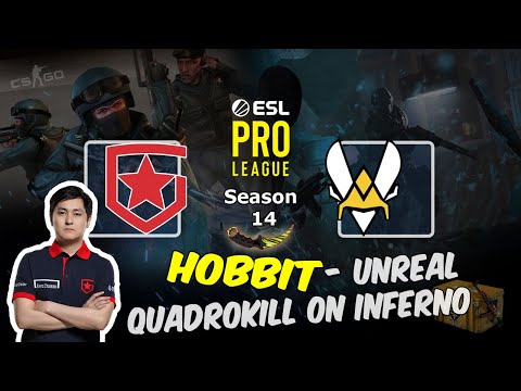 Hobbit - Unreal QuadroKill on Inferno, Gambit vs Vitality, ESL Pro League Season 14