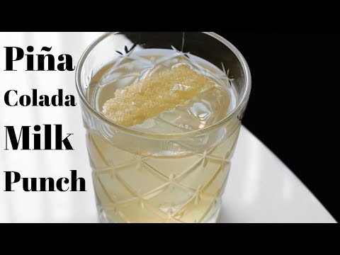 Quarantine Cocktail: Piña Colada Milk Punch | Olivia Frescura