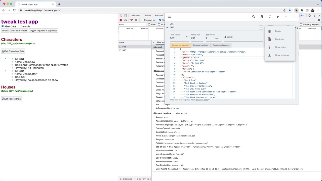 tweak extension demo video