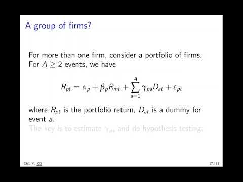 Event Studies -   Regression