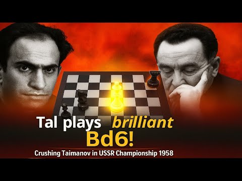 Tal’s Brilliant Bd6! Crushing Taimanov in USSR Championship 1958