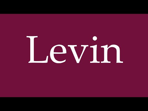 How to Pronounce ''Levin'' Correctly in German