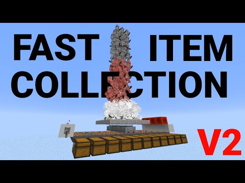 Fast and Easy Item Collection V2 | Minecraft Redstone