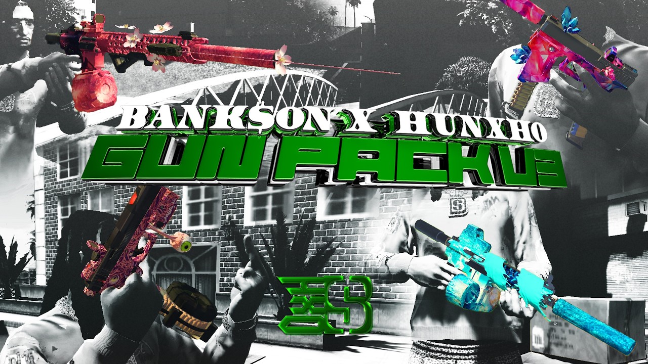 Gun Pack v3 by Bank$on x Hunxho | Custom FiveM Weapon Pack w/ Attachments for GTAV RP Servers (2025)