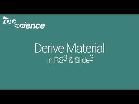 Derive Material in RS3 and Slide3