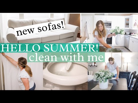 HELLO SUMMER CLEAN WITH ME | 2022 Relaxing Cleaning Motivation | Clean and Calm
