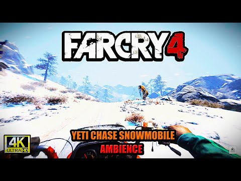 "Far Cry 4 Valley of the Yetis - Yeti Chase on Snowmobile | Thrilling Snowy Ambience & Action"