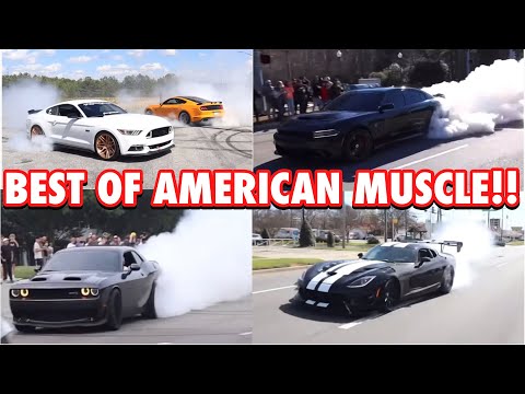 BEST OF AMERICAN MUSCLE CARS! (Accelerations, Burnouts, Full Sends! V8 Heaven