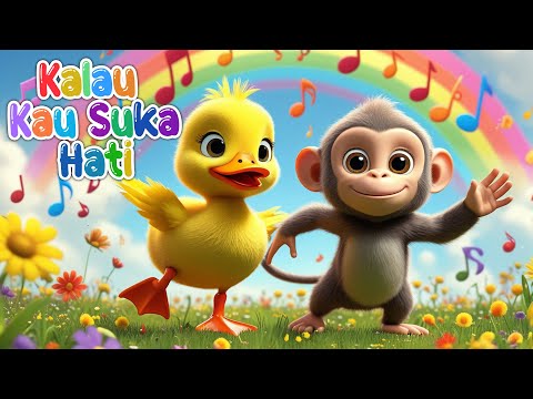 Lagu Anak Kalau Kau Suka Hati ! Bebek dan Monyet Joget Bareng Kamu!