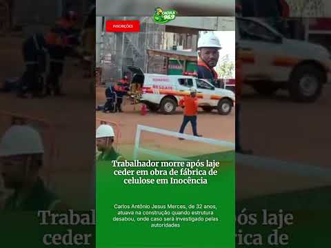 Tragédia na Obra: Laje Cede e Trabalhador Morre em Fábrica de Celulose! #treslagoas #shorts