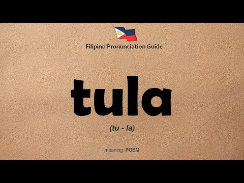 How to Pronounce TULA | English Tagalog Translation | Basic Filipino Conversations