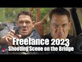 Freelance 2023 Shooting Scene On The Bridge In Freelance 2023 With John Cena