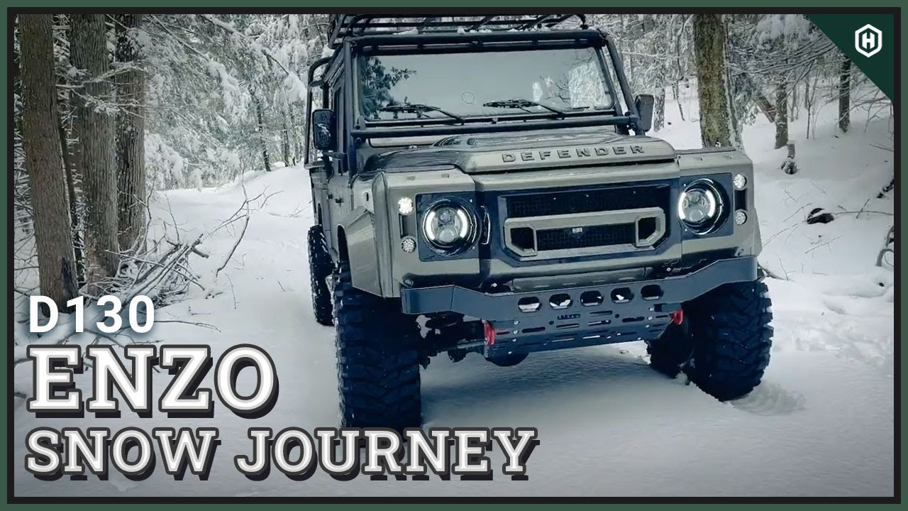 Snow Journey in a D130 Defender