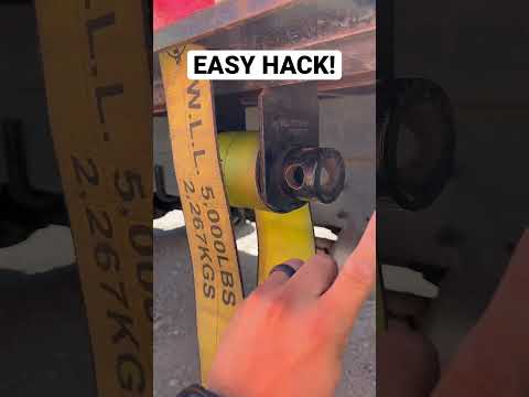 FASTEST way to roll up a truck strap! #construction #satisfying
