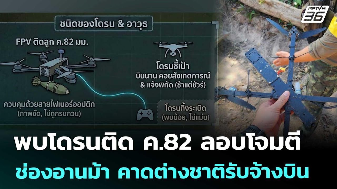 พบโดรนติด ค.82 ลอบโจมตีช่องอานม้า คาดต่างชาติรับจ้?