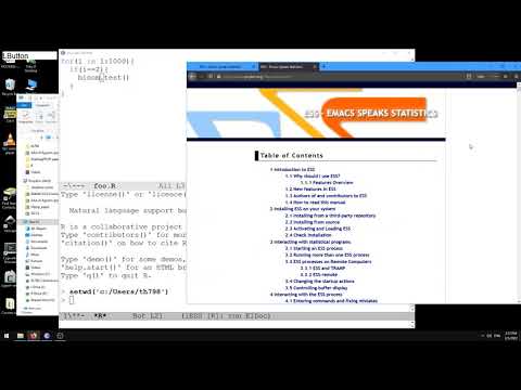 Setting default indentation style in Emacs Speaks Statistics, configuring eldoc minibuffer R help