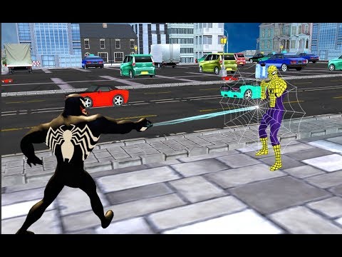 Dark Venom Spider Vs Ninja Spider Hero | Venom Spider Crime City Battle - Android GamePlay