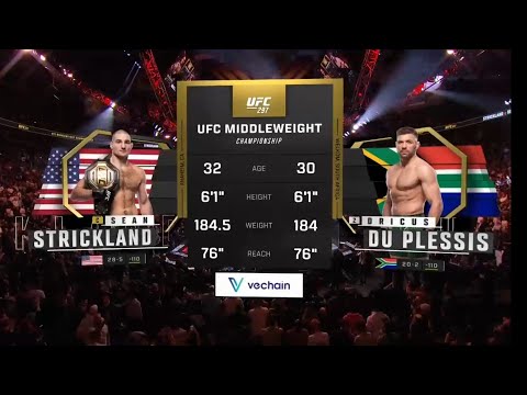 Dricus Du Plessis vs Sean Strickland full fight