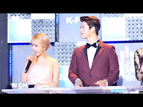 [4k Fancam/직캠]151030 AOA 초아,서인국 MC 4@창원케이팝 페스티벌