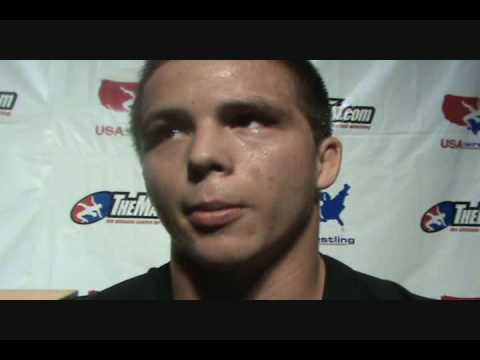 Cadet Freestyle 145 lbs. champion Justin Koethe of Iowa