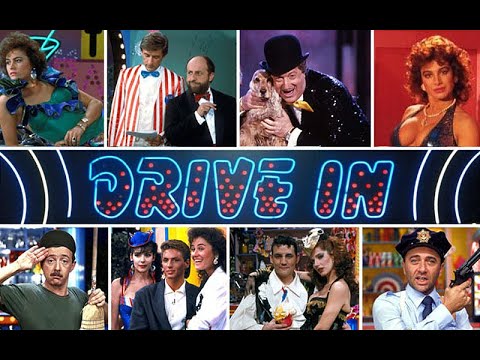 DRIVE IN - SIGLA iniziale progamma TV Italia 1  con Ezio Greggio, Gianfranco  D'Angelo, Beruschi