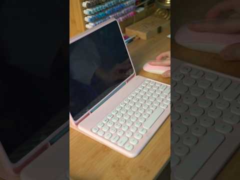 Unboxing new Bluetooth keyboard and mouse for my tablet 🫠 #unboxing #cute #pastel #tablet #relaxing