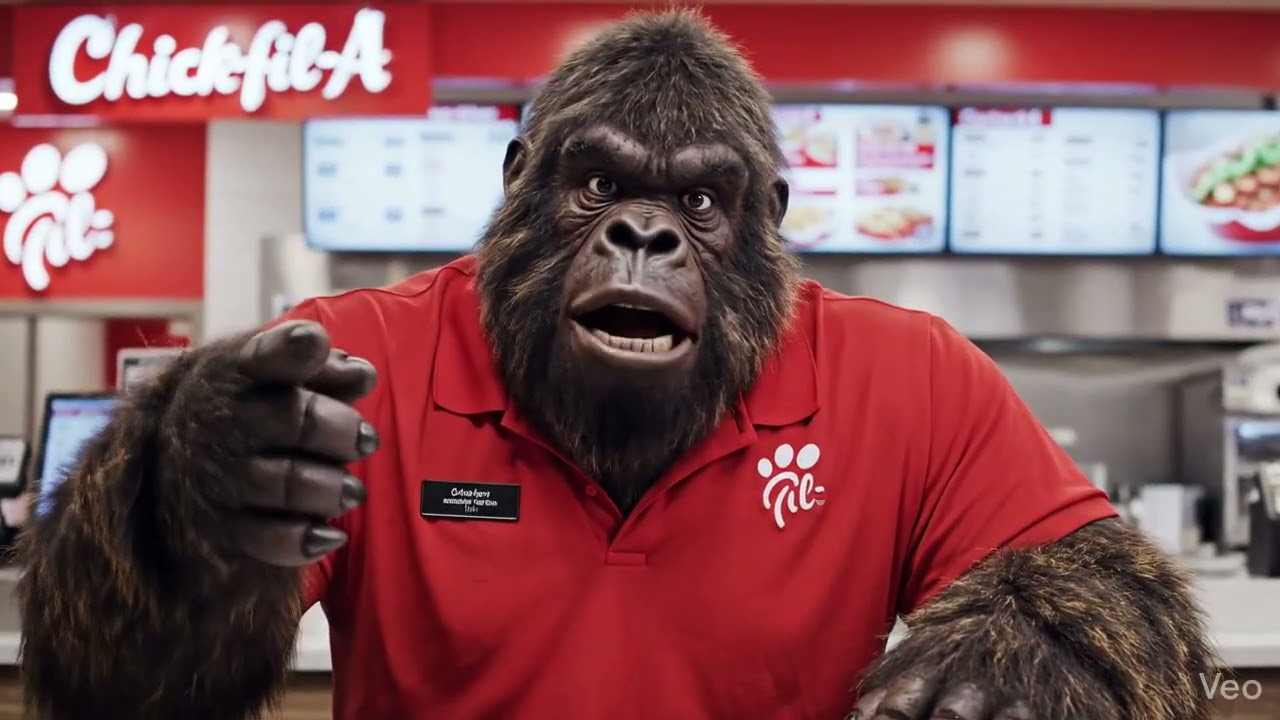 Bigfoot working at Chick fil A talking about real world items