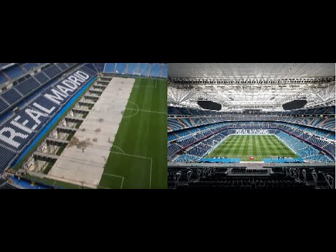 Real Madrid divulga imagens do novo gramado retrátil do Santiago Bernabéu