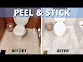 Watch Us PEEL STICK A SMALL BATHROOM FLOOR With Luxury Vinyl Tile