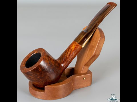 Savinelli Extra Dry Smooth Half Bent Pot Saddle Acrylic Stem (122) 6mm