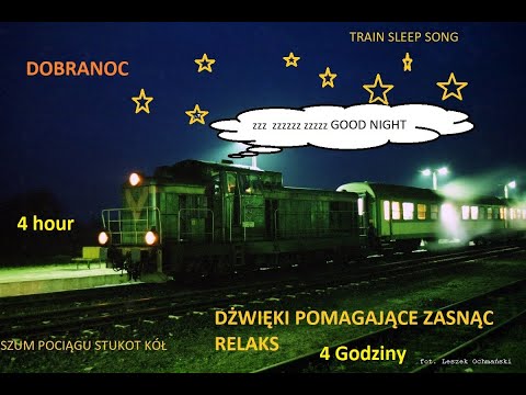 Dźwięk relaksujący Szum pociągu stukot kół ułatwia zasypianie dzieci bezsenna noc Train voice sleep