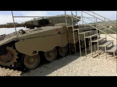 Close look at a Merkava MK-III Tank and its Engine