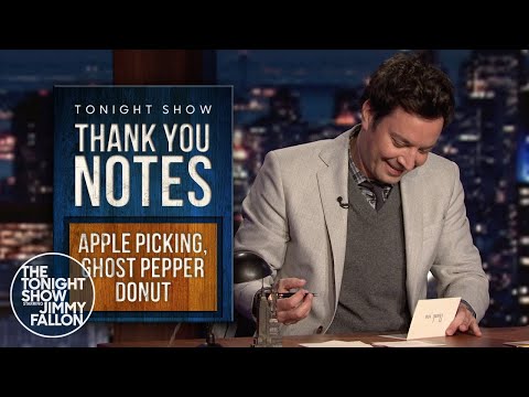 サンキューノート。リンゴ狩り、ゴーストペッパードーナツ (Thank You Notes: Apple Picking, Ghost Pepper Donut)