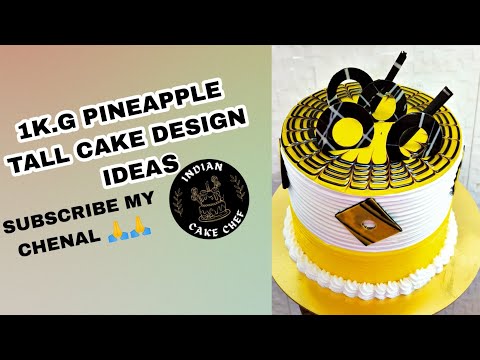 1K.G PINEAPPLE TALL CAKE DESIGN #IDEAS##CHEF SRIKANT####