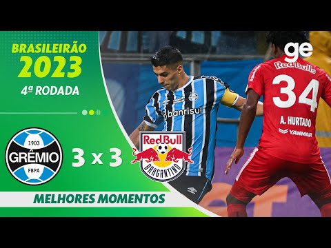 Gols e lances de Grêmio x Red Bull Bragantino