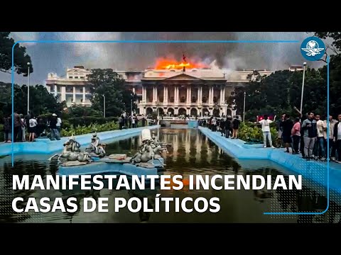 Arde Parlamento de Nepal, manifestantes prenden fuego a edificios gubernamentales