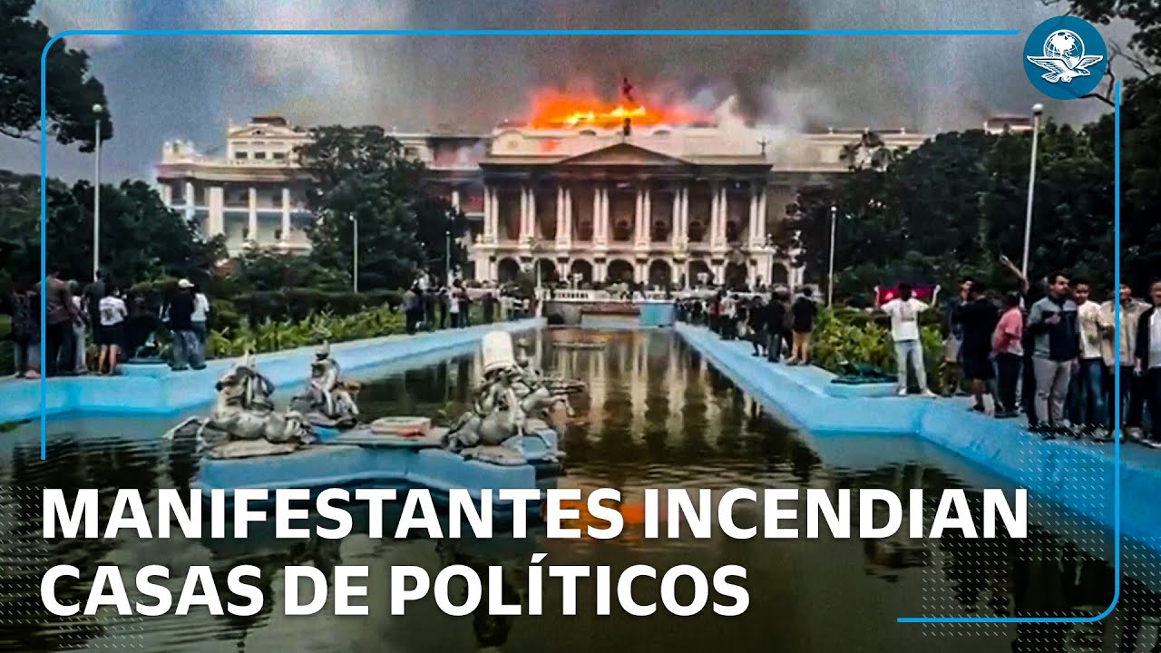 Arde Parlamento de Nepal, manifestantes prenden fuego a edificios gubernamentales