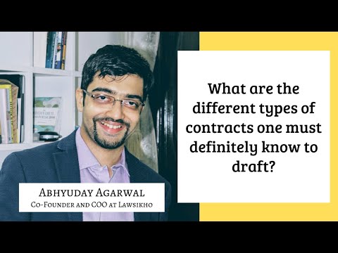 What are the different types of contracts you must definitely know to draft?