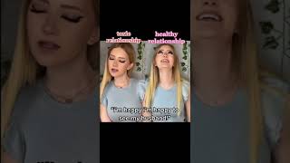 POV : toxic vs healthy relationship when seeing there partner #acting #shortsvideo  #relationship