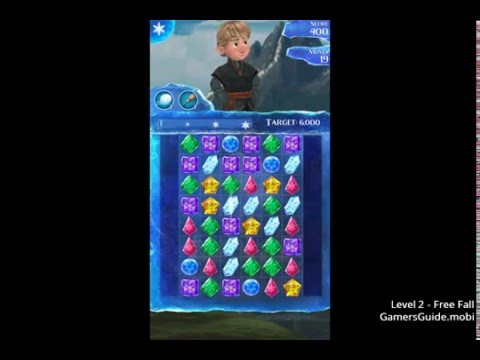Frozen Free Fall Level 2 - Gameplay Help Guide - iOS/Android
