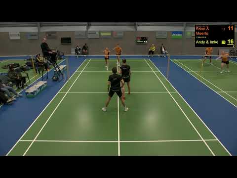 BC Duinwijck - CT deBoer BCH, baan 1 (eredivisie badminton, 14-12-2025)