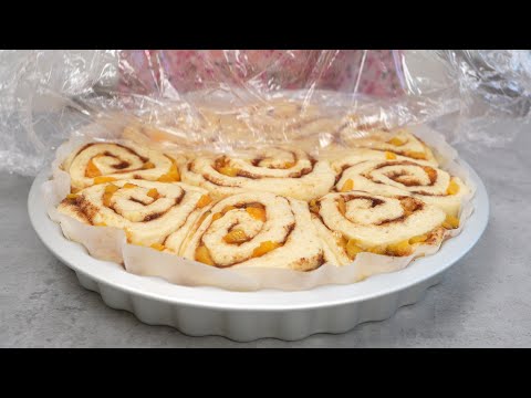 Cinnamon Peach Yeast Cake