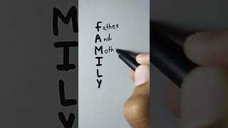 family full form ♥️ #4 #art #artist #sketch #drawing #shorts #viral #trending #family #subscribe